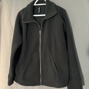 Torrid Black Sherpa Zip-Up Jacket | Size 1